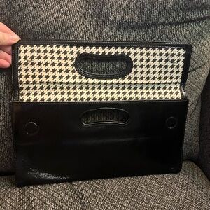 NWT Hobo International Katrina envelope clutch black patent leather